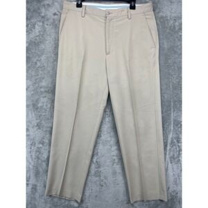 FootJoy Mens Golf Pants‎ Size 35x30 Beige Stretch Performance Flat Front